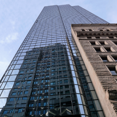 High rise in city